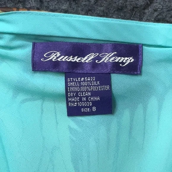 VTG y2k 2000s Russel Keng 100% Silk Midi Monarch Butterfly Skirt Layered Bias 8 - Picture 7 of 13